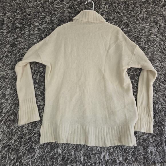 BCBGMAXAZRIA Sweater Womens Medium Turtleneck High Low Lambswool Cashmere Knit - Picture 6 of 6